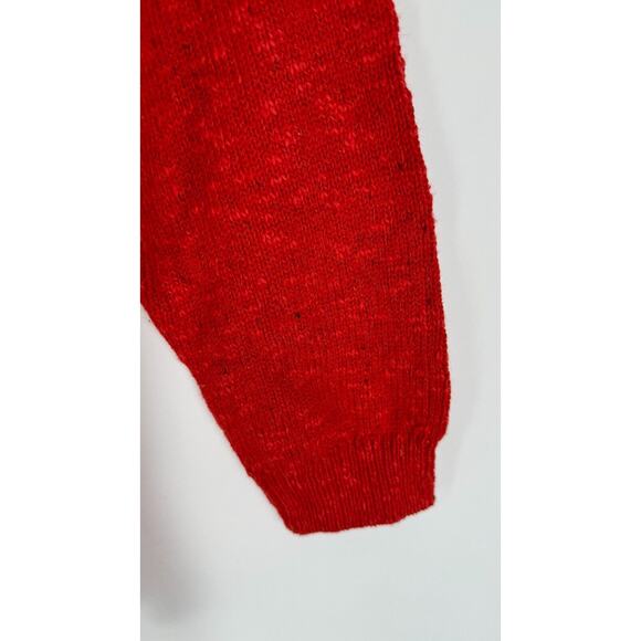 J Jill Womens Cabin Tweed Knit Sweater Turtleneck Chili Multi Red Large NWT - Picture 10 of 15